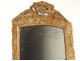 Mirror Régence ice carved wood frame gilded shell flowers mirror eighteenth