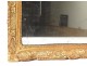 Mirror Régence ice carved wood frame gilded shell flowers mirror eighteenth