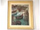HSP painting Gabriel Vié docks fishing boats port Brittany Finistère twentieth