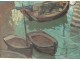 HSP painting Gabriel Vié docks fishing boats port Brittany Finistère twentieth