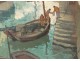 HSP painting Gabriel Vié docks fishing boats port Brittany Finistère twentieth