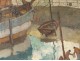 HSP painting Gabriel Vié docks fishing boats port Brittany Finistère twentieth