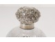 Sterling silver ball perfume bottle english crystal cut diamond twentieth