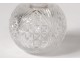 Sterling silver ball perfume bottle english crystal cut diamond twentieth