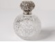 Sterling silver ball perfume bottle english crystal cut diamond twentieth