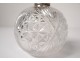 Sterling silver ball perfume bottle english crystal cut diamond twentieth