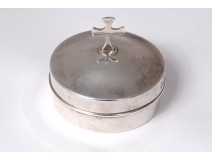 Box lunula solid silver Old man goldsmith Favier church nineteenth
