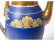 Coffee pot porcelain Paris gilding basket flowers I Empire Nineteenth