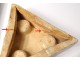 Spanish earthenware triangular spice container Talavera spain masquerade XVIII