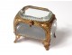 Small box jewelry box glass gilded brass Napoleon III nineteenth century