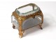 Small box jewelry box glass gilded brass Napoleon III nineteenth century