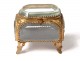 Small box jewelry box glass gilded brass Napoleon III nineteenth century