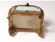 Small box jewelry box glass gilded brass Napoleon III nineteenth century