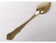 11 teaspoons clamp silver sugar vermeil Minerva box NapIII nineteenth