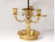 Large bouillotte lamp 3 lights gilded bronze palmettes I Empire Nineteenth