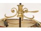 Large bouillotte lamp 3 lights gilded bronze palmettes I Empire Nineteenth