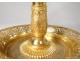 Large bouillotte lamp 3 lights gilded bronze palmettes I Empire Nineteenth