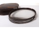 Oval pouch magnifying glass in sterling silver frame eighteenth century