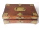 Box box exotic wood brass flowers lily nineteenth century