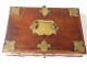 Box box exotic wood brass flowers lily nineteenth century