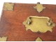 Box box exotic wood brass flowers lily nineteenth century