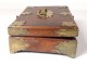 Box box exotic wood brass flowers lily nineteenth century