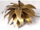 Maison Jansen lamp palm tree foliage bamboo brass vintage 1970 vintage design