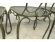 Set 6 wrought iron garden chairs painted 1950 twentieth century