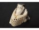 Netsuke Katabori ivory carved man basket Japan Meiji signed nineteenth century