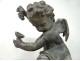 Sculpture cherub putto lead fountain stucco wood column Louis XIV XVII