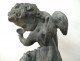 Sculpture cherub putto lead fountain stucco wood column Louis XIV XVII