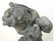 Sculpture cherub putto lead fountain stucco wood column Louis XIV XVII