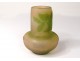 Small vase Emile Gallé glass paste flowers abutilons Art Nouveau XIXth