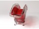 Coupe fan Auguste Jean enamelled glass gilt ribbon Art Nouveau XIXth