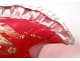 Coupe fan Auguste Jean enamelled glass gilt ribbon Art Nouveau XIXth