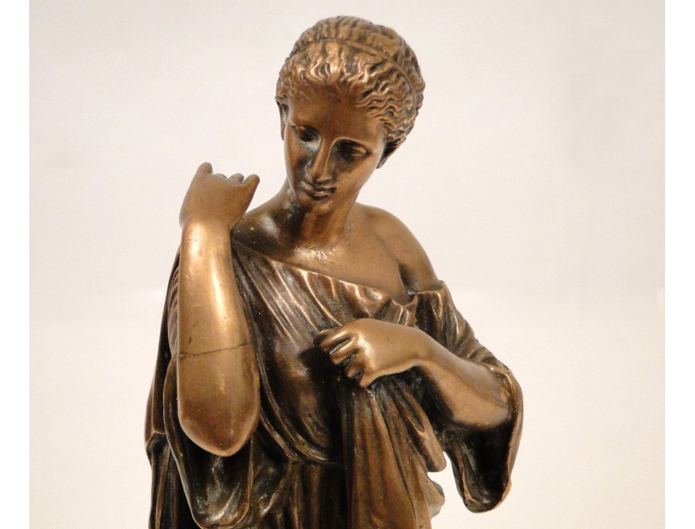 Bronze statue of Diana Gabi signed Barbedienne nineteenth