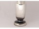Pair large old vases mercurized glass églomisé mercury glass nineteenth