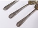 3 spoons with salts solid silver Minerva goldsmith Barrier 15,4gr twentieth century