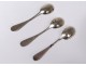 3 spoons with salts solid silver Minerva goldsmith Barrier 15,4gr twentieth century