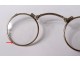 Glasses lorgnon binocle face silver vermeil Napoleon III nineteenth century