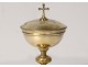 Small ciborium metal gilt cross foliage ancient church ciborium nineteenth