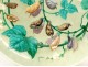 Large enamelled ceramic dish Theodore Deck flowers bindweed 61cm Nineteenth