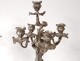 Pair large candelabra candlesticks 5 fires bronze Rococo Louis XV nineteenth