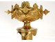 Large pascal candlestick gilded bronze chimeras angels 132cm candlestick nineteenth