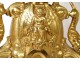 Large pascal candlestick gilded bronze chimeras angels 132cm candlestick nineteenth