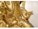 Large pascal candlestick gilded bronze chimeras angels 132cm candlestick nineteenth