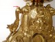 Large pascal candlestick gilded bronze chimeras angels 132cm candlestick nineteenth