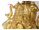 Large pascal candlestick gilded bronze chimeras angels 132cm candlestick nineteenth