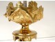 Large pascal candlestick gilded bronze chimeras angels 132cm candlestick nineteenth
