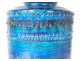 Large ceramic vase Italy Aldo Londi Bitossi Rimini vintage blue 1960